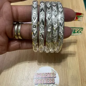 Empress Silver  Bangles Bracelet Set - 4 Pieces, 14K Gold Filled