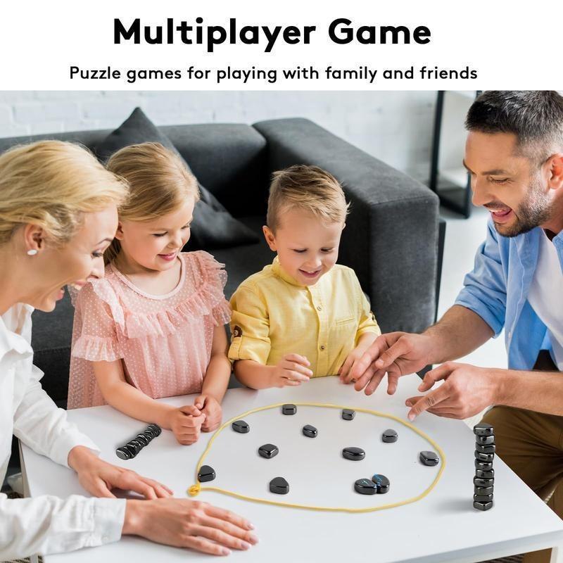 Magnetic Strategy Game for All Ages TikTok Game for 2 Players with Gold Hexagonal Pieces