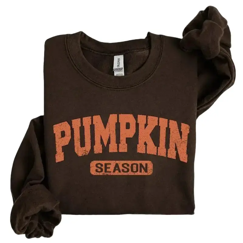 Retro Pumpkin Season Sweatshirt, Vintage Fall Crewneck, Halloween Pumpkin Graphic Pullover, Cozy Thanksgiving Outfit, Spooky Autumn Sweater - TrendWear USA