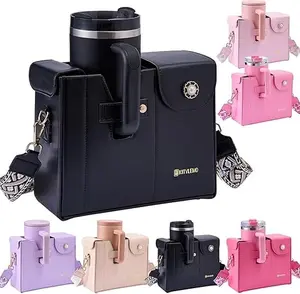 Kitylemo Water bottle Purse, Stanley Cup Purse, Stanley purse Cup holder bag, Stanley cup bag, Crossbody Tumbler Purse Holder 40oz