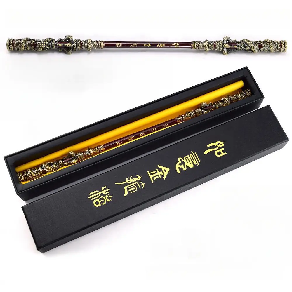 Superbuybox Black Myth: Wukong 35cm Bronzecloud Ruyi Staff Statue - Anime Collectible, Character Figurine, Collectible Figurine, Decoration Figure for Desk, Room, Backpack Pendant Gift