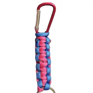 5” 2 cord Solomon Paracord Keychain with d ring and c clip for everyday wear