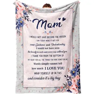 [Fluffy Mom Gift Blanket] Fluffy Blanket - Mom Birthday Gifts, Mother's Day, Valentines, Christmas, Thanksgiving, Gifts for Mom from Daughter-280GSM