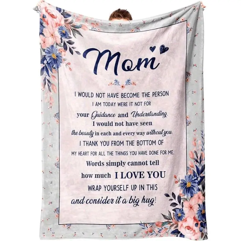[Fluffy Mom Gift Blanket] Fluffy Blanket - Mom Birthday Gifts, Mother's Day, Valentines, Christmas, Thanksgiving, Gifts for Mom from Daughter-280GSM
