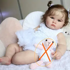 A complete set for the baby 24-Inch Realistic Reborn Youngsters  with 3D-Painted Skin & Soft Vinyl Limbs - Complete with Soothing Item, Bottle  - Youngsters  Clothes fake  baby   reborn  girl 23  inch  full  body silicone newborn doll first Sleeping Doll