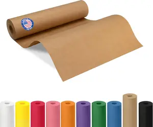 12" x 1200" (100 feet) Brown Kraft Paper Roll - USA-Made Quality Craft Paper for Gift Wrapping, Kids' Arts & Crafts, School Projects - 100% Recycled Natural Material 50lb Thickness by IDL Packaging