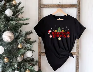 Christmas Tshirt, Christmas Things Shirt, Stranger Things Themed Christmas Tee, Merry Christmas Tshirt, Stranger Things Tshirt
