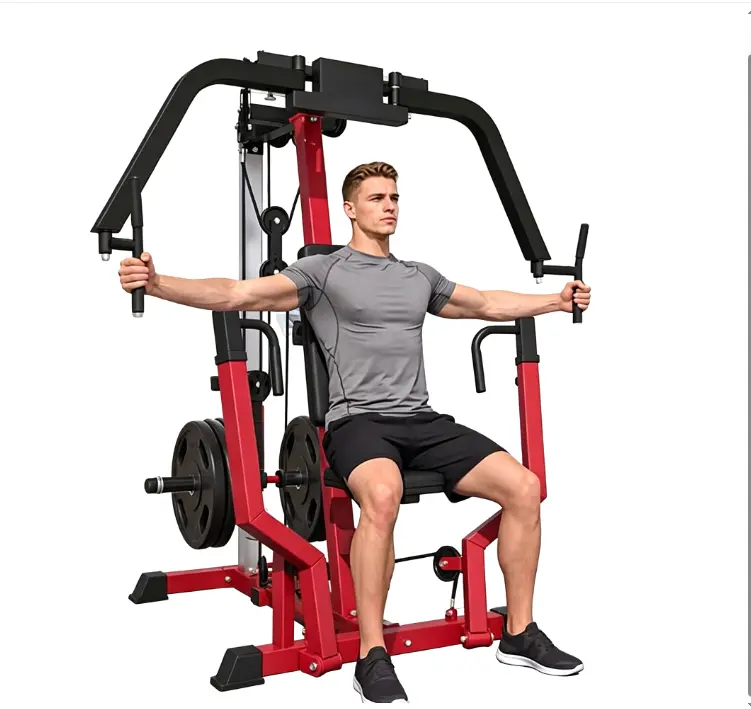 【2 Package Shipping】AECOJOY 3-in-1 Chest Fly and Reverse Delt Machine, Pec Deck with Seated Chest Press, Adjustable Padded Seat Backrest, 450 LBS Home Gym Upper Body Workout Equipment
