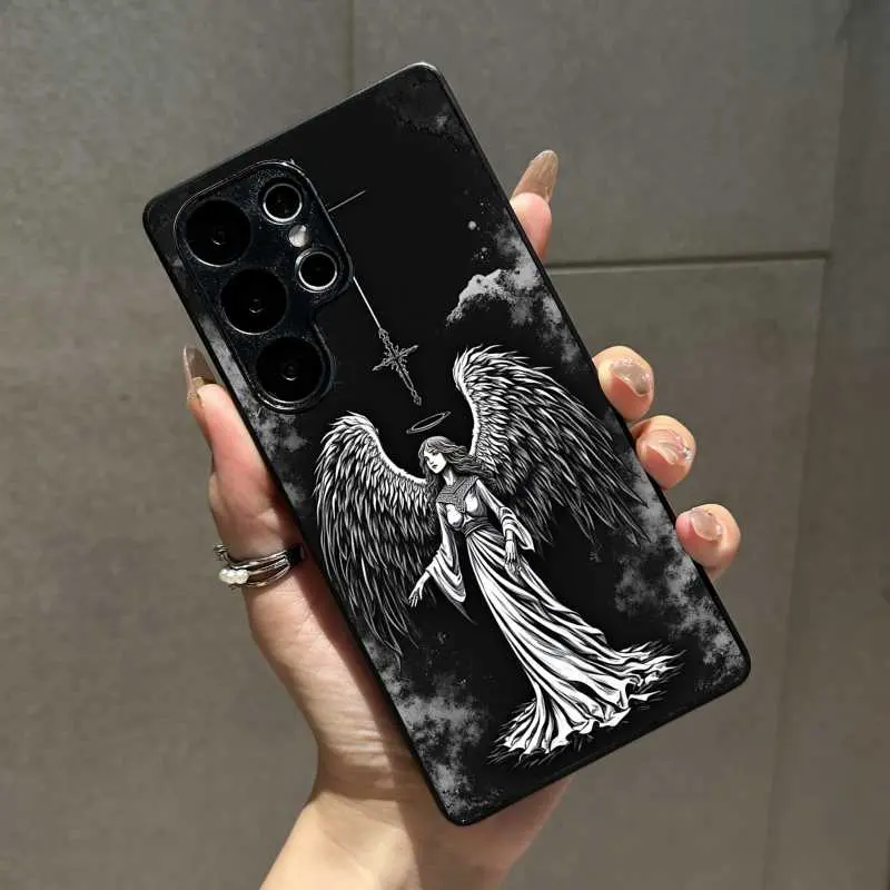 Compatible with S25 Ultra/S24/S23/S22 Phone Case angel and wings Pattern phone case SXRM32-1