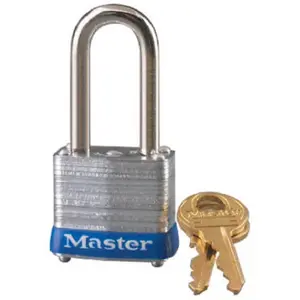 212 MAIN Metal Hardware Security Lock, Master Lock 7KALF-P812 Model, 1.13 in. Size with 1.5 in. Long Shackle for Motorcycle & Automotive Use