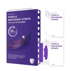 BeautyLabUS Purple Teeth Whitening Strips - 7/14 Whitening Sessions - Effective Teeth Whitening Dry Strips - Remove Stains - Enamel Safe - Gentle for Sensitive Teeth - Peroxide-Free