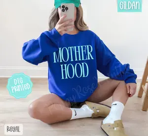 MOTHERHOOD Sweatshirt, Trendy Mama Crewneck, Mom Sweater