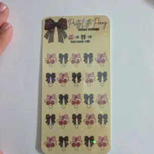 Mini Savings Challenge Tracker Money Saving Tracker Cardstock 5mil Laminated Reusable Fits Any A6 Binder