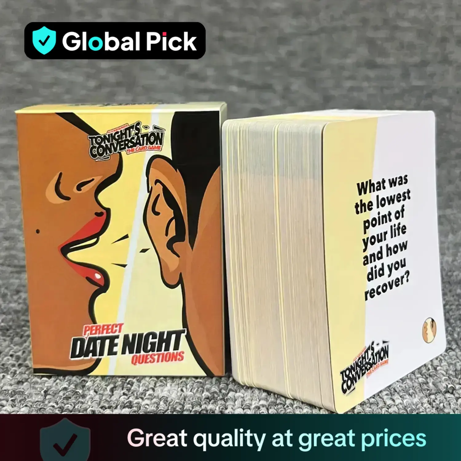 Date Night Question Card Game, 1 Set Funny Conversation Card Game, Family Board Games, Perfect Date Night Questions Card Game for Couples and Families