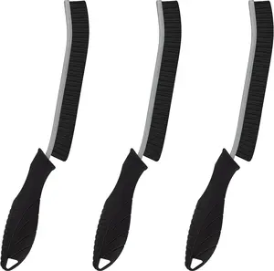 KMOSENIA Cleaning Brush - 3 Pcs Hard Bristle Crevice Cleaning Brush, Grout Brush, Scrub Brush Cleaning Supplies, Gap Cleaning Tools for Bathroom Kitchen Toilet Window Track (3, Black)