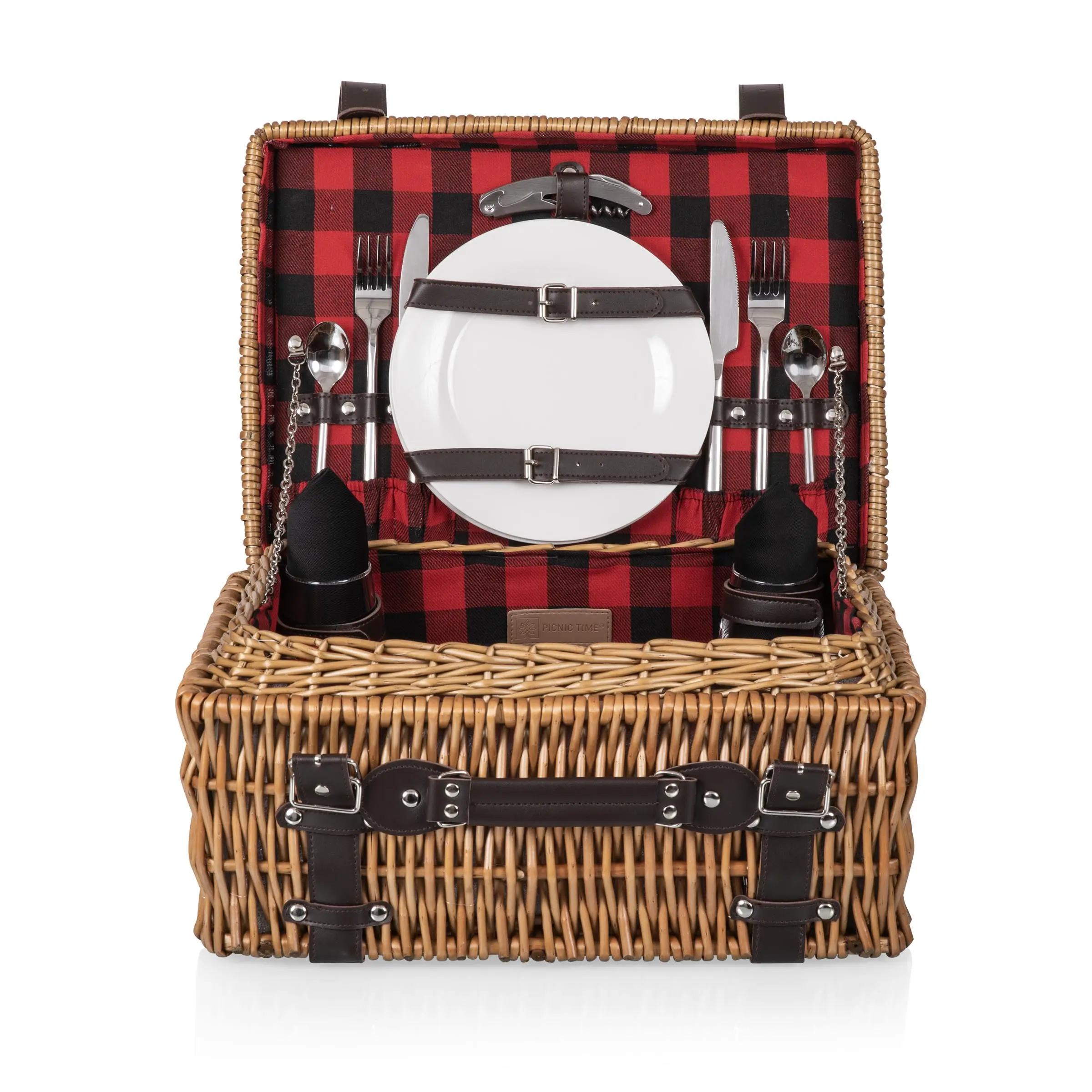 Champion Classic English Style Wicker Picnic Basket for 2 - Portable Picnic Hamper, Outdoor Camping Supplies, Sports & Outdoor Gear, Picnicbasket