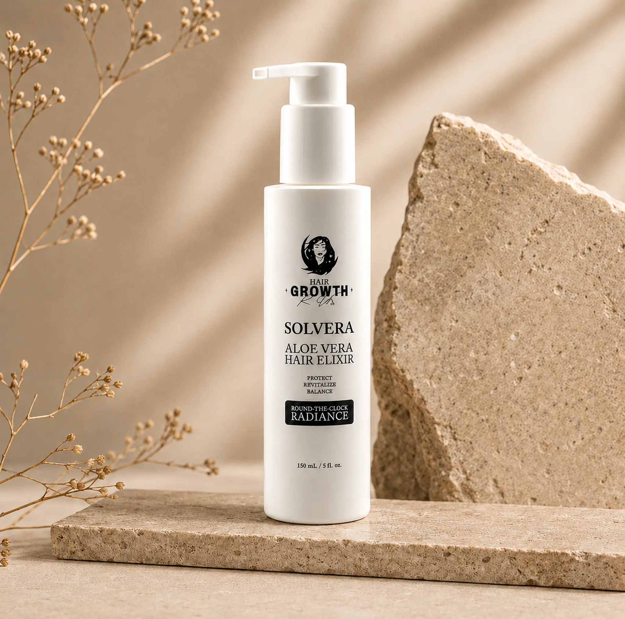 Hair Growth "R" Us - Solvera Aloe Vera Hair Elixir - Lightweight Leave-in Treatment to Hydrate, Strengthen, and Revitalize Hair