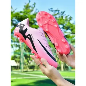 Men's Sporty Lace Up Soccer Shoes, Trending Outdoor Sneakers Shoes, Comfortable Breathable Football Shoes, Professional Football Cleats for All Seasons, Football Boots, Sports Shoes