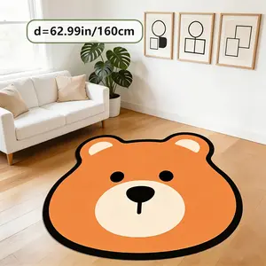 1pc Soft Fuzzy Bear Paw Rug, Irregular Shape, Non-Slip Plastic Bottom, Perfect for Living Room/bedroom, Cozy and Warm, 2.25m² Tufted Carpet