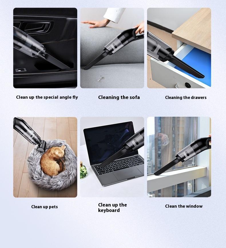 Portable Car Vacuum Cordless Handheld Mini Cleaner High Power Auto Detailing Kit Perfect Gift for Men Dad Car Lovers Home Maintenance