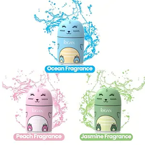 Toilet Bowl Cleaner Bottle with Ocean Jasmine & Peach Scents Three-Color Set for 9 Months of Powerful Cleaning Tablets