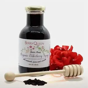 Organic Elderberry Syrup Natural Bottle Pack Organic Low Fat Dairy Free Fruity Pack Sweet Beverage