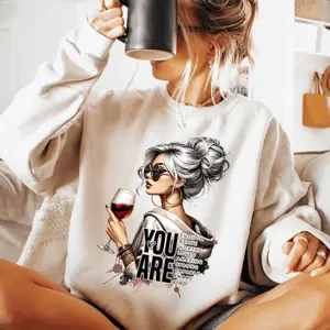 RTS YOU ARE ENOUGH GIRLY GIRL WINE DTF DIRECT TO FILM transfers ADULT 10X12  21-S