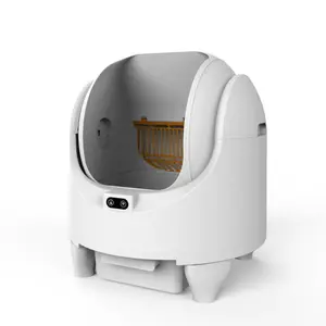 Fully Automatic Cat Litter Box with Large Space Intelligent Shovel Machine APP Smart Control 14 Sensors 3D Mesh Design Air Purification System PP ABS 535x535x600mm