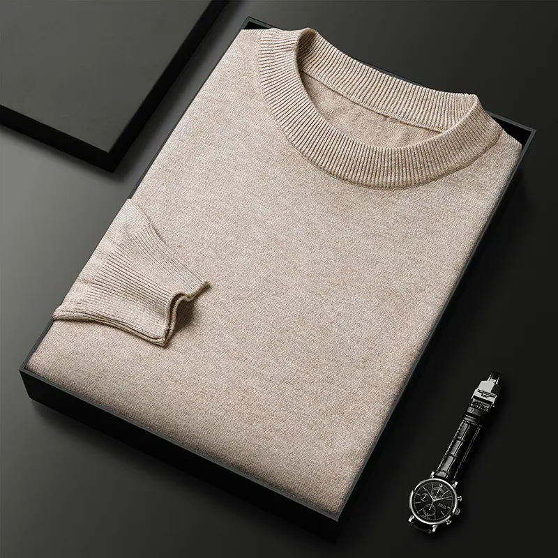 Round neck   camel color
