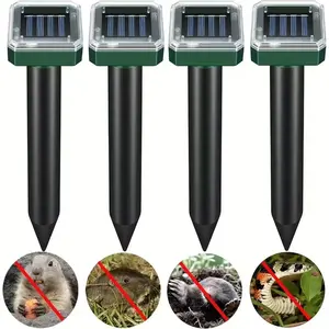 Solar-Powered Repellent, Soundwave Technology, 8-Pack, Repels Moles, Gophers, Voles, Insects, Keeps Burrowing Animals Away, Yard Protection, Home Pest Control, Insect Proof