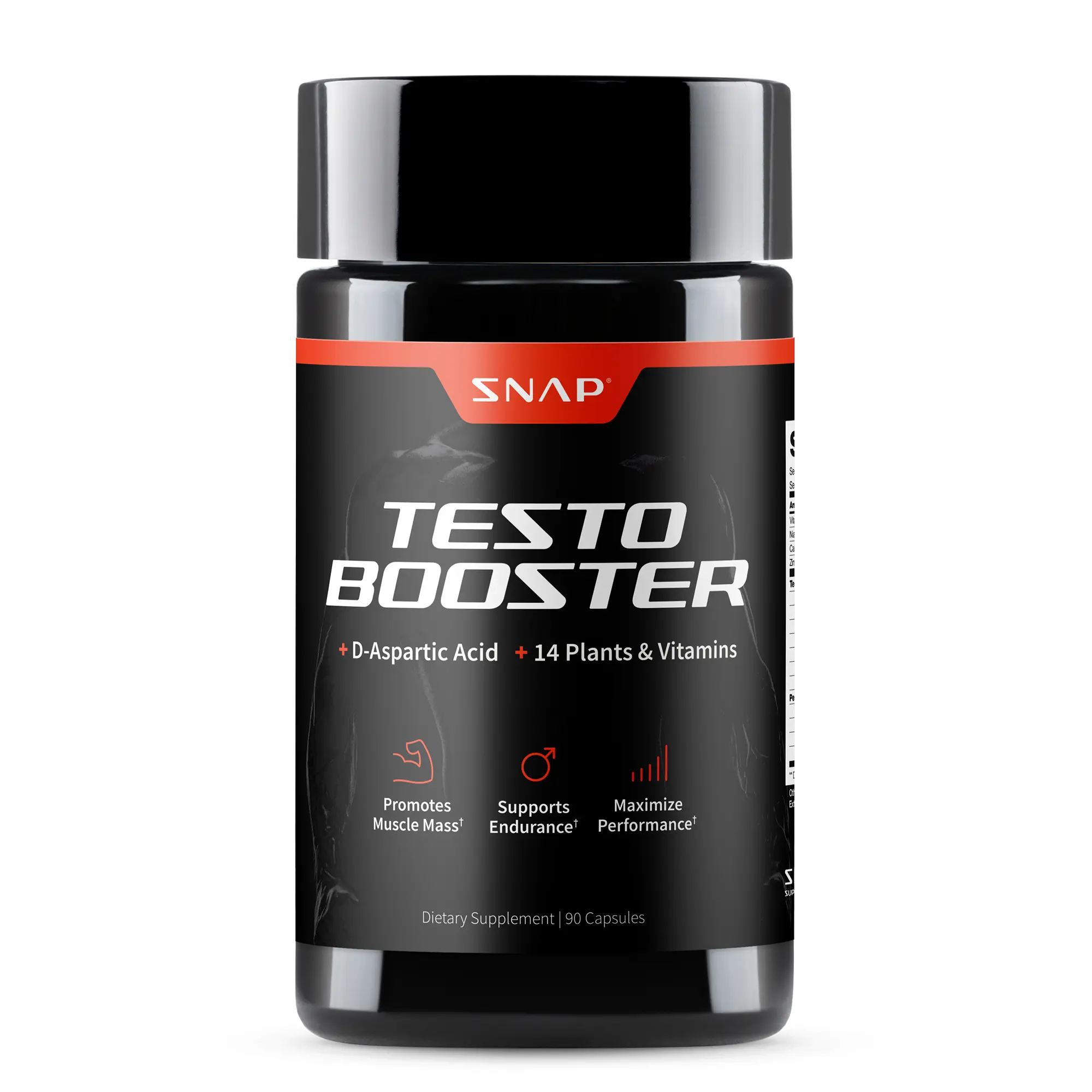 Snap - Testo Booster - Supports Men's Testosterone Production - 3rd party tested - 90 count Snap - Testo Booster - Supports Men's Testosterone Production - 3rd party tested - 90 count
