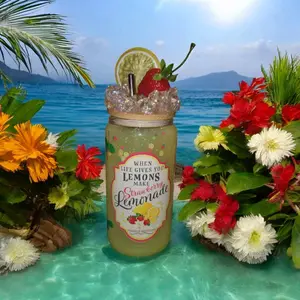 Lemonade Snow Globe Glass - Perfect Drinkware for Refreshing Beverages