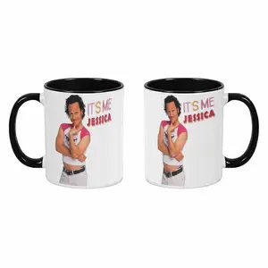 It's Me Jessica Mug (11oz/15oz) Retro Humor Typography Print Design Durable Ceramic Colorful Gloss Finish Ideal for Home Office Coffee Breaks Parties Friendship Gifts summerwins