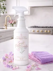 Sweet Petal Paradise Sweet Pea Scented Multi-Purpose Cleaner – Luxury Floral Surface Spray, Spring Mother's Day Everyday Counter Spray 32 oz