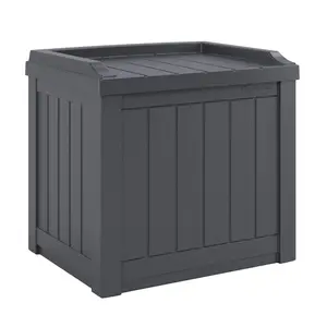 Suncast 22 Gallon Outdoor Patio Small Deck Box with Storage Seat, Cyberspace Organiser Plastic