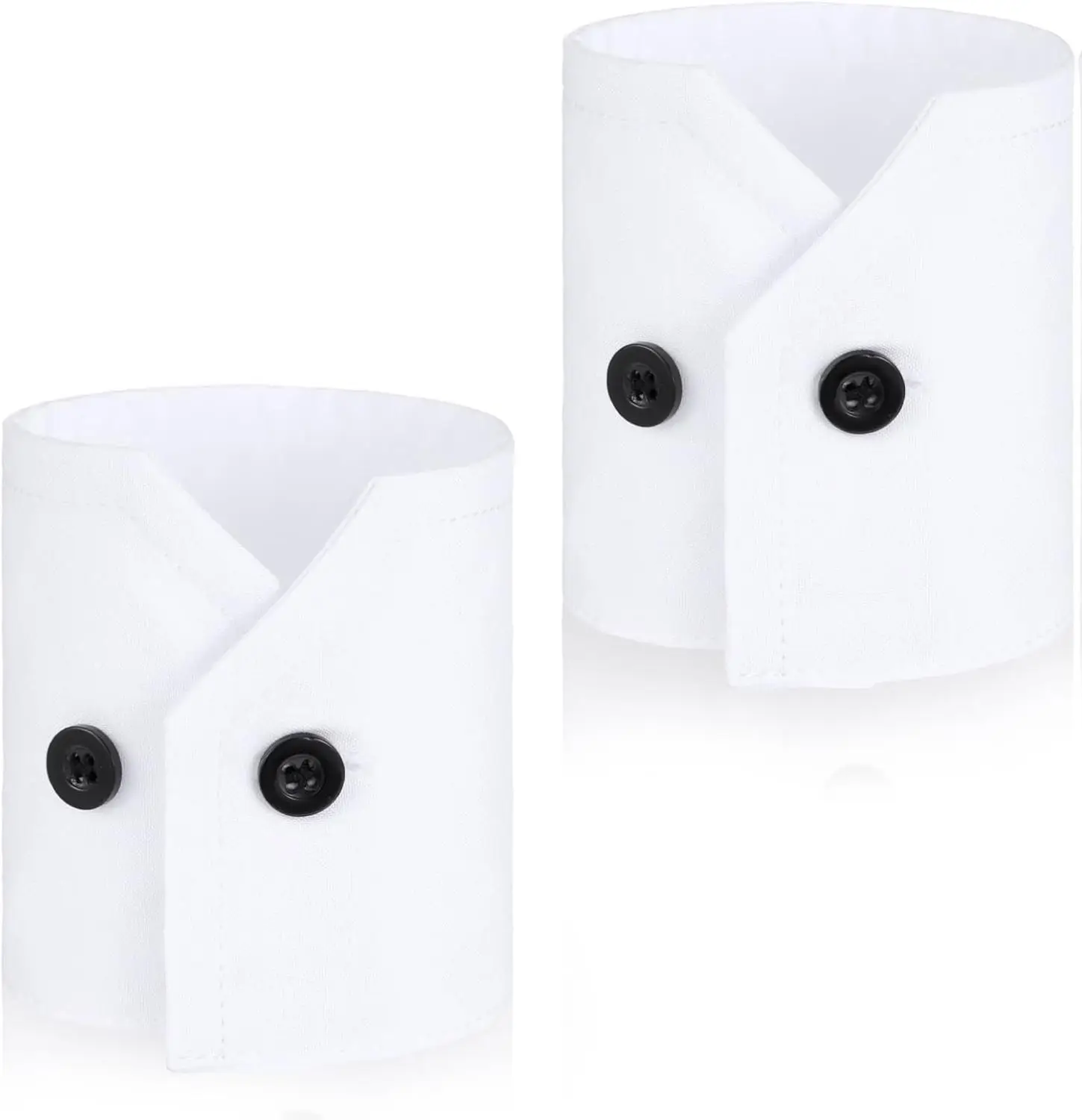 1 Pair False Wrist Cuffs for Women – Detachable White Sleeve Cuffs, Elegant Fake Hand Sleeves for Layering Under Sweaters, Blouses, or Coats, Stylish