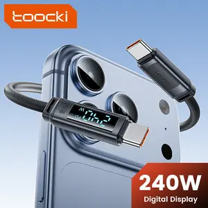 Toocki PD 240w C-C Digital Display Cable, Fast Charging 100w USB-C Soft Silicone Cable, 27w C-L A-L High Power Display Data Line, USB Cables