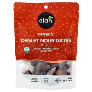 Elan Organic Deglet Nour Dates, Pitted, 6.5 oz (185 g)