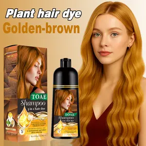 Hair Dye Shampoo 3 In 1 Herbal Hair Dye Color Shampoo Plant For Woman And Men Hair Dye For Gray And Dark Hair Wine Rend And Chestnut Brown And Grape Purple And Black Four Colors Hair Dye Shampoo, Long Lasting & Coverage red wine Brush Nourish Scalp