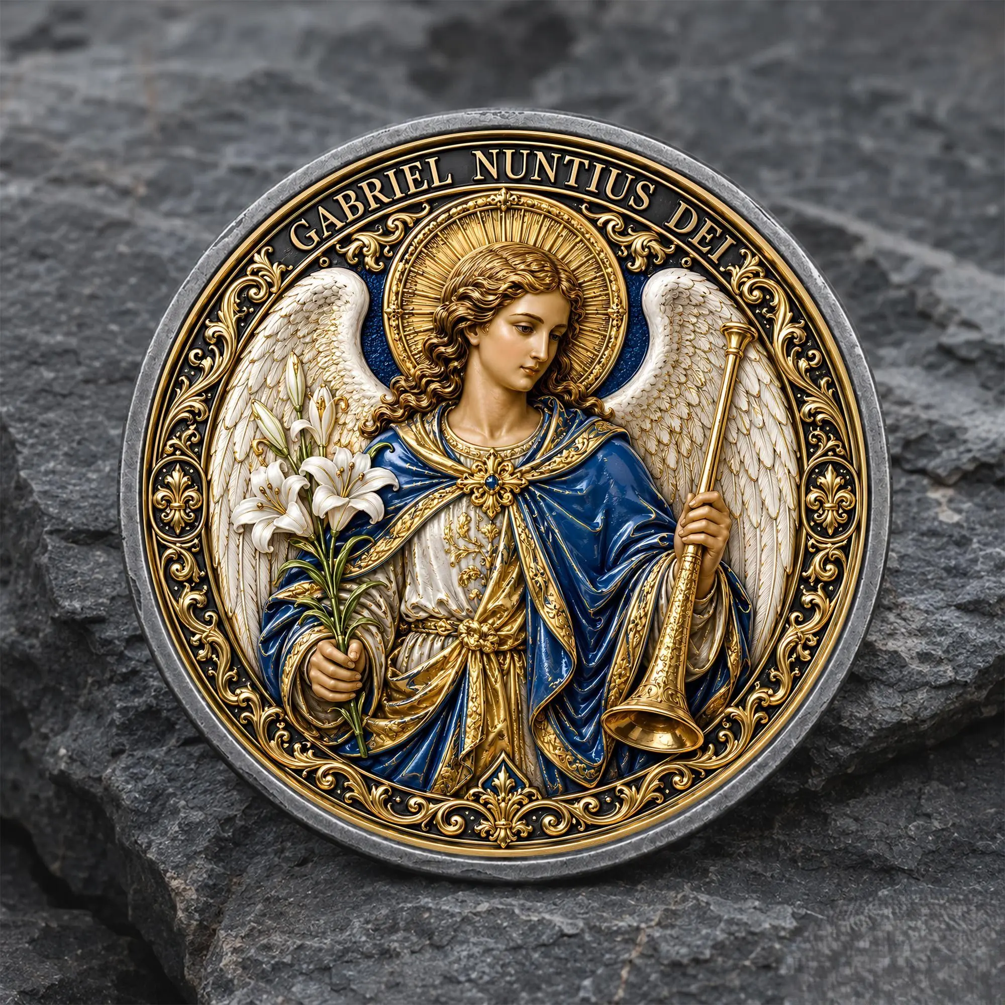 Gabriel Nuntius Dei Coin, Christian Prayer Faith Religious Wisdom Strength Coin, Recovery Sobriety Coin Chip, Appreciation Keepsake Gifts