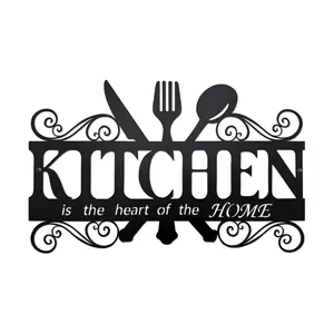 Metal Kitchen Wall Decor Sign Rustic Farmhouse Kitchen Wall Art Decorative Sign for Dining Room