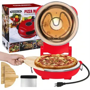 Crispy Crust Pizza Oven - 12" Electric Pizza Maker for Home, Countertop Pizza Oven with Ceramic Stone Baking Tray, Heats Up to 800˚F (Approx. 427℃), Indoor - Specific Pizza Oven, Kitchen Gadgets Cooking
