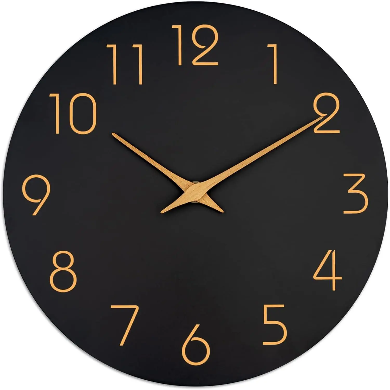 Wall Clock 8 Inch Black  Operated Silent Non Ticking Simple Minimalist Rose  Numbers Decorative for Bedroom Living Room Kitchen  Bathroom Office