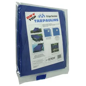 Foremost Tarp 12ft. X 24ft. Blue Dry Top Polyethylene Tarpaulin