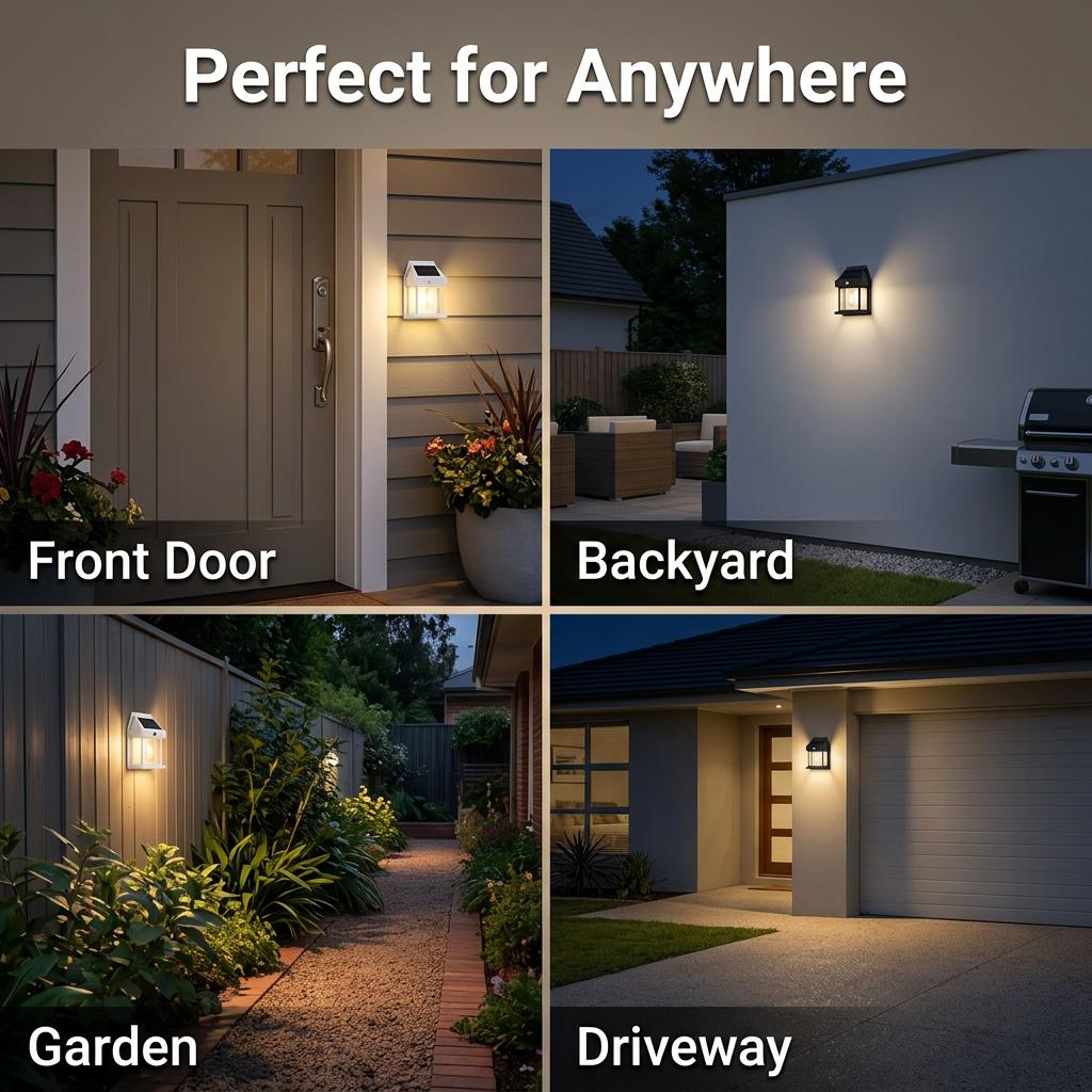 4 Pack Solar Outdoor Wall Lights with Motion Sensor, Waterproof IP65 Garden Security Lighting, 3 Modes Auto Dusk to Dawn, Wireless Decorative Lamp for Patio, Villa, Pathway,#summervibes summergarden#SummerWins #DealsForYouDays