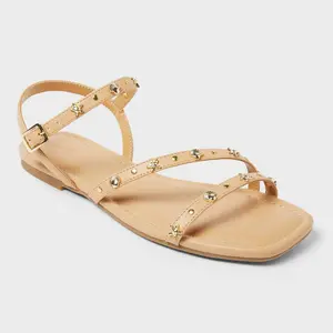 Women's Florence Embellished Ankle Strap Sandals with Memory Foam Insole - Universal Thread