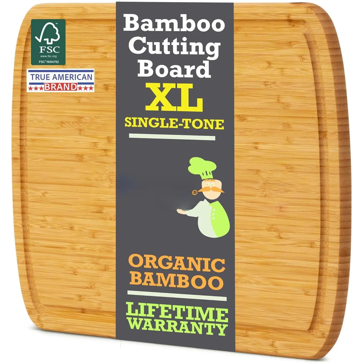 18 Inch Extra Large Board With Lifetime Replacements - Wooden Butcher Block  Xl Chopping For Kitchen Meat Vegetables And Food Prep
