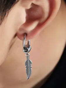 Bohemian Stainless Steel Feather Earrings, Fashion Western Style Jewelry, Unisex Daily Wear & Special Occasions, All Seasons