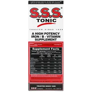 SSS TONIC IRON B VITAMIN SUPPLEMENT 10oz
