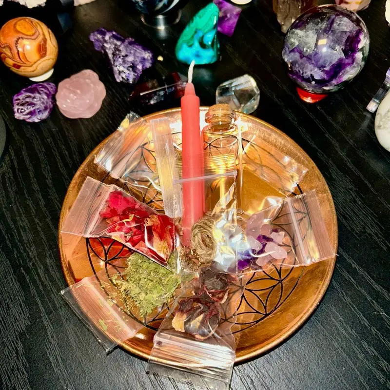 Love Spell Kit | Love Spell Ritual Kit l Love Spell Jar l Love Romantic Love Manifestation Ritual | Witchy Gift | Witchcraft